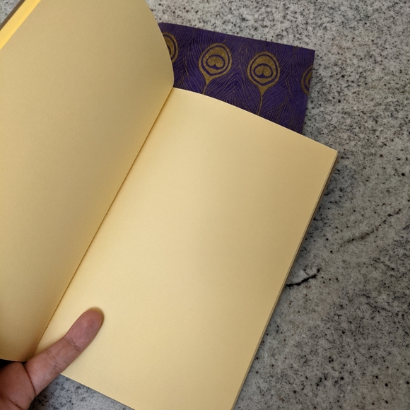 Peacock feather blank notebook journal - Picture 2 of 3